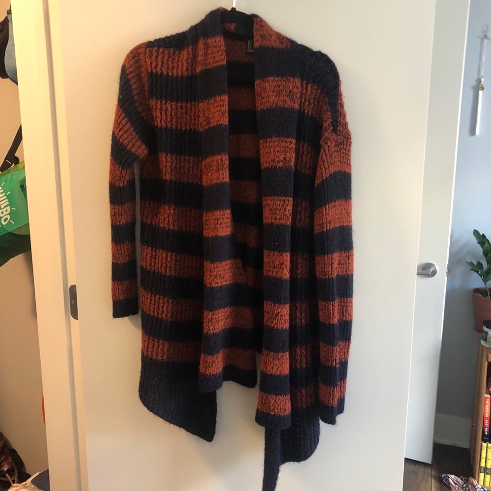 Cozy striped cardigan